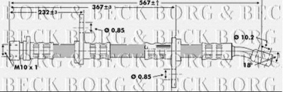 BORG & BECK bbh6204 -  Тормозной шланг